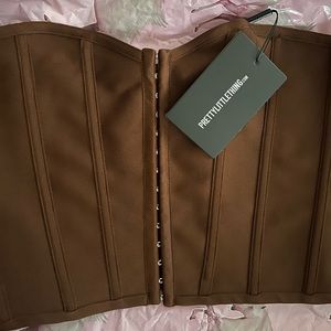 PrettyLittleThing hook and eye structured corset